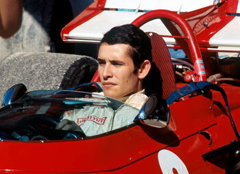 Canvas Print Jacky Ickx in the cockpit, 1970