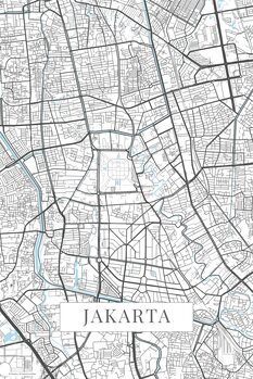 Canvas Print Jakarta white