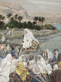 Canvas Print Jesus Preaching by the Seashore
