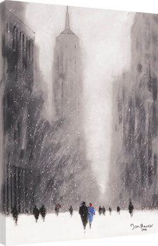 Canvas Print Jon Barker - Heavy Snowfall, 5th Avenue, New York