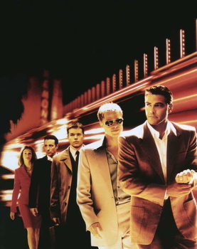Canvas Print Julia Roberts, Andy Garcia, Matt Damon, Brad Pitt And George Clooney.