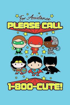 Canvas Print Justice League - Cute Assistance