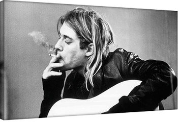 Canvas Print Kurt Cobain - smoking
