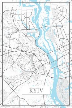 Canvas Print Kyiv white