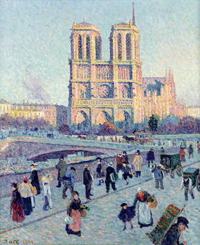 Canvas Print Le Quai St. Michel and Notre Dame, 1901