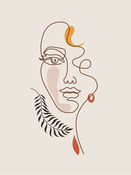 Canvas Print Line Art - Face