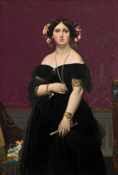 Canvas Print Madame Moitessier, 1851
