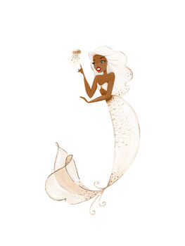 Canvas Print Mermaid - Champagne