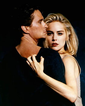 Canvas Print Michael Douglas & Sharon Stone, Basic Instinct 1992