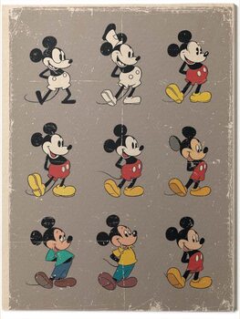 Canvas Print Mickey Mouse Evolution - Retro