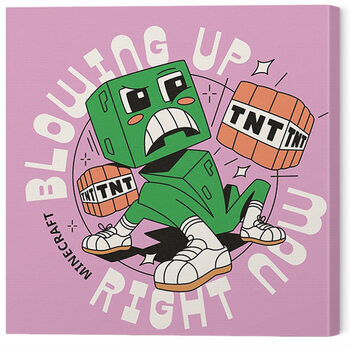 Canvas Print Minecraft - Blowing Up