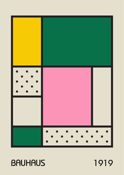 Canvas Print Minimal vintage 20s geometric design posters,
