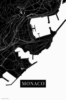 Canvas Print Monaco black