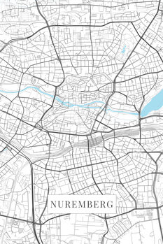 Canvas Print Nuremberg white