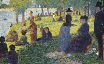 Canvas Print Oil Sketch for La Grande Jatte, 1884