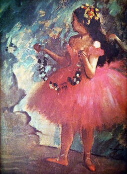 Canvas Print Painting titled 'Dancer in a Rose Dress'