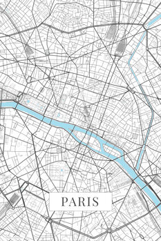 Canvas Print Paris white