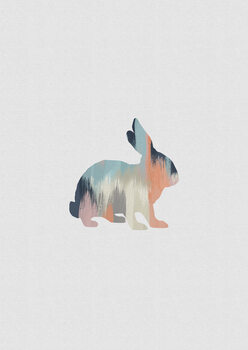 Canvas Print Pastel Rabbit