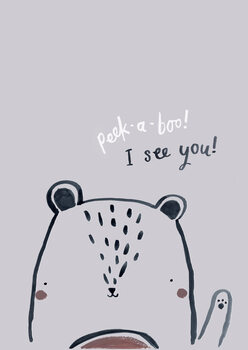 Canvas Print Peek a boo bear
