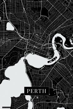 Canvas Print Perth black