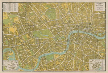 Canvas Print Pictorial Map of London