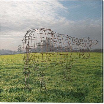 Canvas Print Pink Floyd - Wireframe Cow