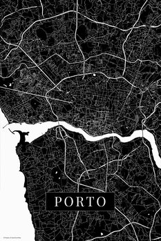 Canvas Print Porto black