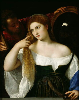 Canvas Print Portrait of a Woman at her Toilet