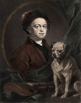 Canvas Print Portrait of William Hogarth, 1697-1764, English artist