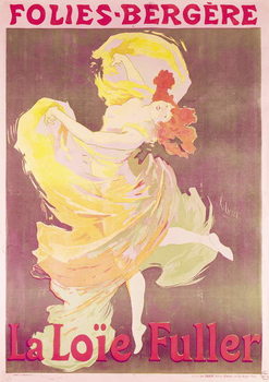 Canvas Print Poster advertising Loie Fuller  at the Folies Bergere