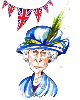 Canvas Print Queen Elizabeth II  2012, by Neale Osborne