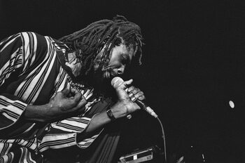 Canvas Print Reggae musician Peter Tosh in concert, Rome, 1980