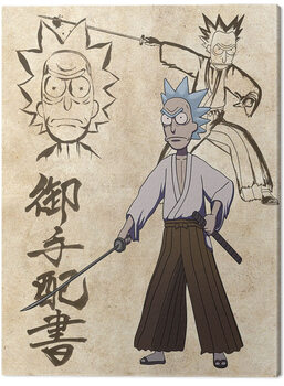 Canvas Print Rick and Morty - Samurai Showdown