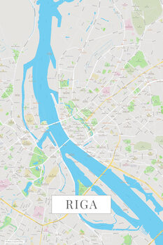 Canvas Print Riga color