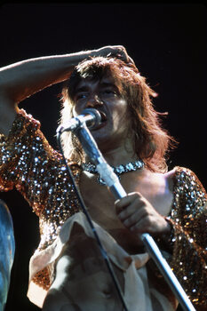 Canvas Print Rod Stewart in concert with rock band The Faces, 1972