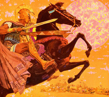 Canvas Print Roman Soldier on Horseback