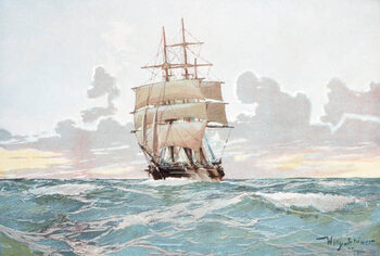 Canvas Print Sailing ship at the Cape of Good Hope