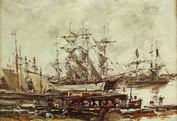 Canvas Print Sailing ships in the port of Bordeaux