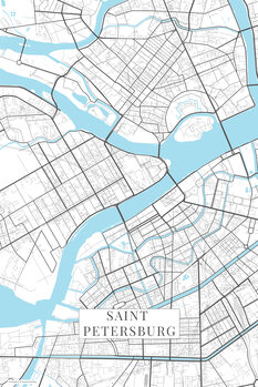 Canvas Print Saint Petersburg white