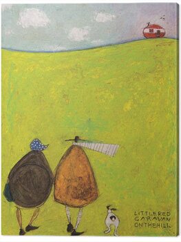 Canvas Print Sam Toft - Little Red Caravan on the Hill