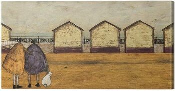 Canvas Print Sam Toft - Looking Through The Gap In The Beach Huts