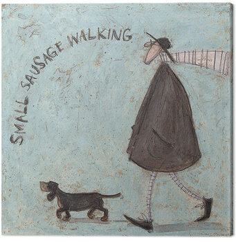 Canvas Print Sam Toft - Small Sausage Walking