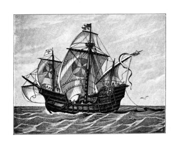 Canvas Print Sea Ship Santa María of Christopher