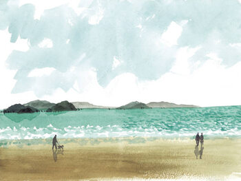 Canvas Print Seascape of Jeju Island, South Korea