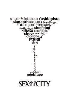 Canvas Print Sex and The City - Typographic