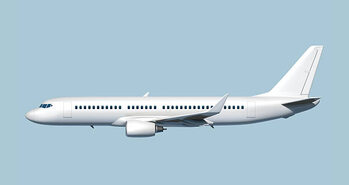Canvas Print Side of passenger jet airplane - easy to cut out.