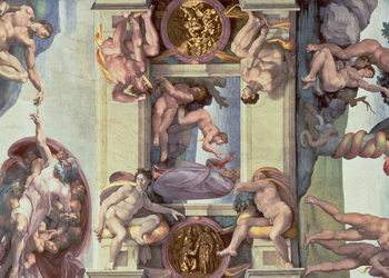 Canvas Print Sistine Chapel Ceiling (1508-12): The Creation of Eve