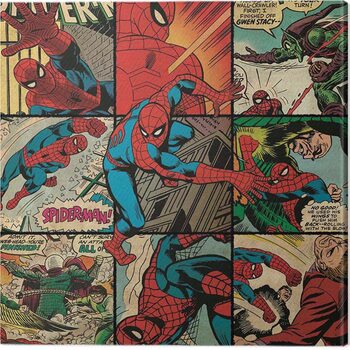 Canvas Print Spider-Man - Squares