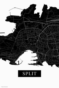 Canvas Print Split black