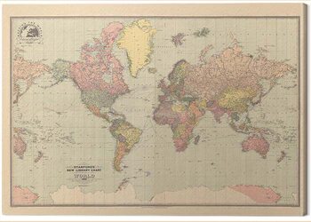 Canvas Print Stanfords - New Library Chart of the World